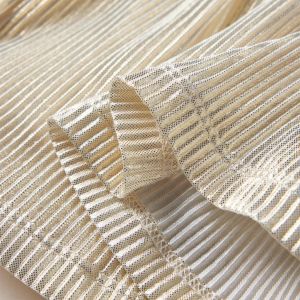 Детска рокля с къс ръкав, екрю, 128