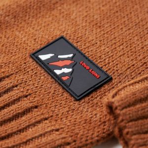 Детски плетен пуловер, коняк, 104