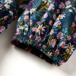 Детска рокля с дълъг ръкав, тъмносиня, 128