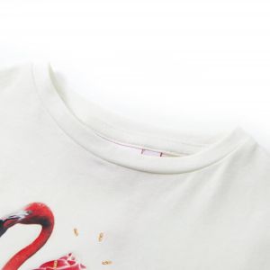 Детска тениска, екрю, 140