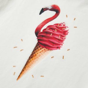 Детска тениска, екрю, 140