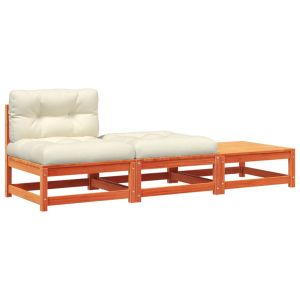 Градинско кресло без подлакътници, с възглавници и табуретки