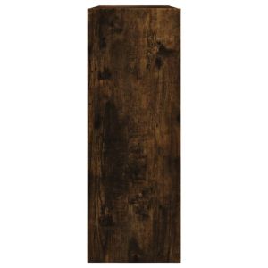 Шкаф за обувки, опушен дъб, 80x21x57 см, инженерно дърво