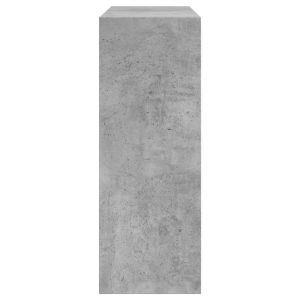 Шкаф за обувки, бетонно сив, 60x21x57 см, инженерно дърво