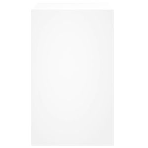 Шкаф за обувки, бял, 60x42x69 см, инженерно дърво