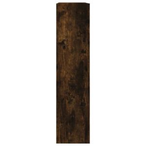 Шкаф за обувки, опушен дъб, 80x21x87,5 см, инженерно дърво