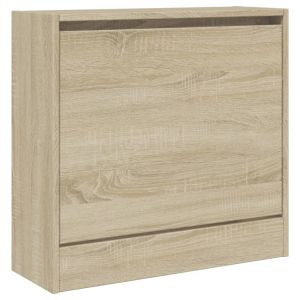 Шкаф за обувки, дъб сонома, 60x21x57 см, инженерно дърво