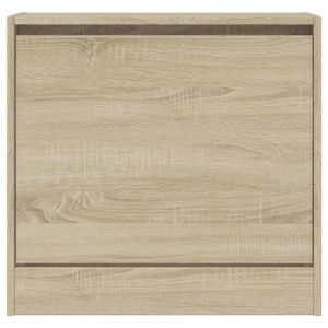 Шкаф за обувки, дъб сонома, 60x21x57 см, инженерно дърво