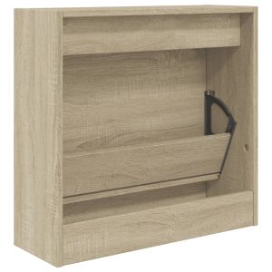 Шкаф за обувки, дъб сонома, 60x21x57 см, инженерно дърво