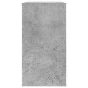 Шкаф за обувки, бетонно сив, 80x34x63 см, инженерно дърво