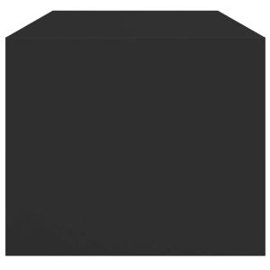 Маса за кафе със стъклени врати, черна, 102x50x42 см