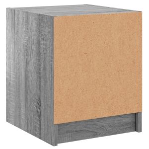 Нощно шкафче със стъклена врата сив сонома 35x37x42 см