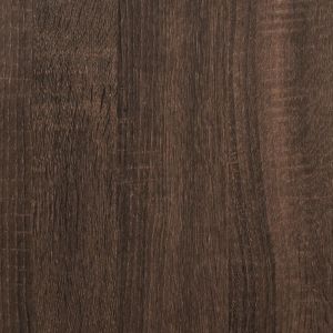Нощно шкафче със стъклена врата кафяв дъб 35x37x35 см