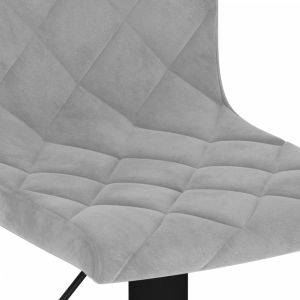 Бар табуретки, 2 бр, светлосиви, кадифе