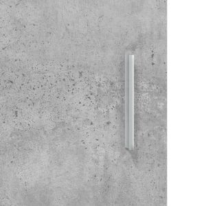 Стойка за аквариум, бетонна, сива, 121x41x58 см, инженерно дърво