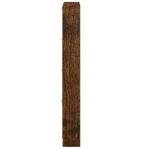 Шкаф за обувки, опушен дъб, 59x17x150 см, инженерно дърво