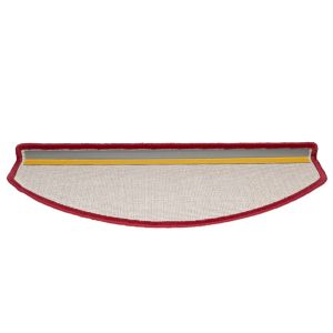 Изтривалки за стълби, 15 бр., 65x24x4 см, червени, полукръгли, големи