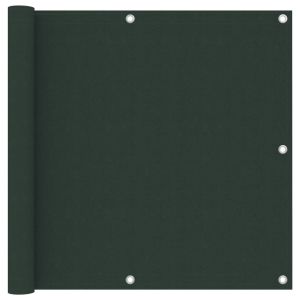 Балконски параван, тъмнозелен, 90x300 см, плат оксфорд