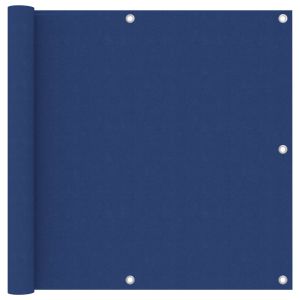 Балконски параван, син, 90x500 см, оксфорд плат