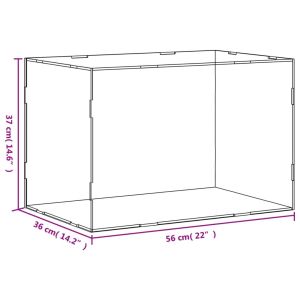 Кутия за показване, прозрачна, 56x36x37 см, акрил