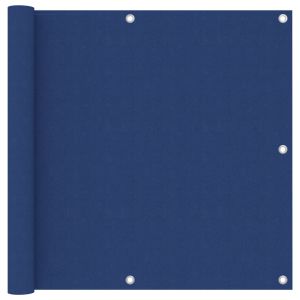 Балконски параван, син, 90x400 см, оксфорд плат