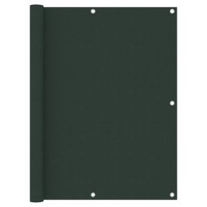 Балконски параван, тъмнозелен, 120x400 см, плат оксфорд