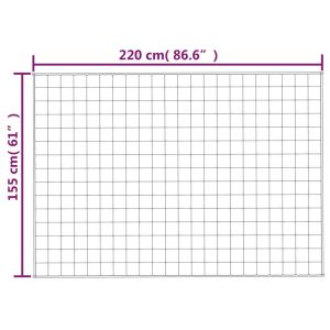 Утежнено одеяло светлокремаво 155x220 см 7 кг плат