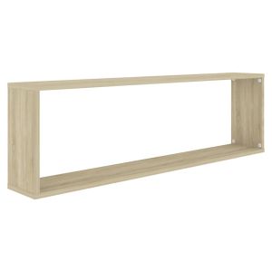 Стенни куб рафтове 4 бр дъб сонома 100x15x30 см инженерно дърво