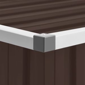 Градинска кутия за съхранение, кафява, 129x67x65 см