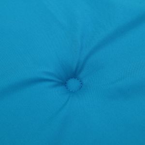 Възглавници за столове с облегалки 2 бр сини 120x50x3 см плат