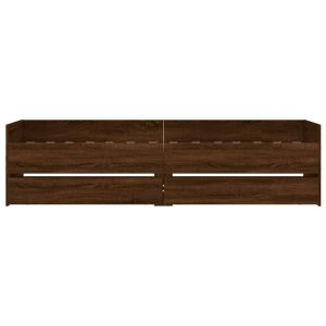 Рамка за легло с чекмеджета кафяв дъб 75x190 см Small Single