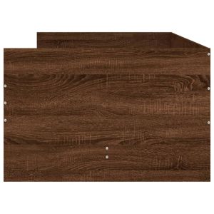 Рамка за легло с чекмеджета кафяв дъб 75x190 см Small Single