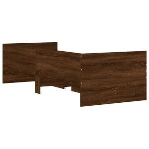 Рамка за легло с чекмеджета кафяв дъб 75x190 см Small Single