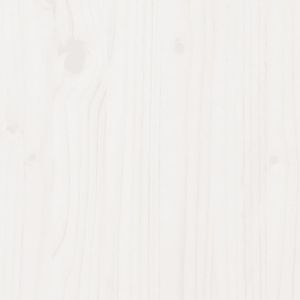 Рамка за легло без матрак, бял, 140x200 см, бор масив