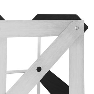 Стойка за вино за 12 бутилки, черна, масивна борова дървесина