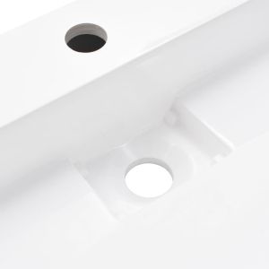 Мивка, 100x46x11 см, минерална/мраморна отливка, бяла