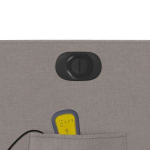 Електрически изправящ масажен реклайнер стол таупе текстил