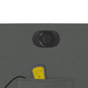 Електрически изправящ масажен реклайнер стол тъмносив текстил