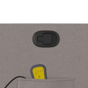 Масажен изправящ стол реклайнер, таупе, текстил