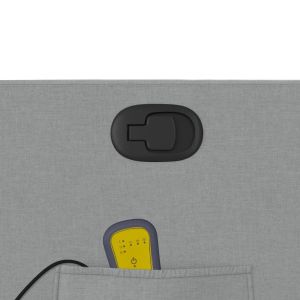 Изправящ масажен реклайнер стол, светлосив, текстил