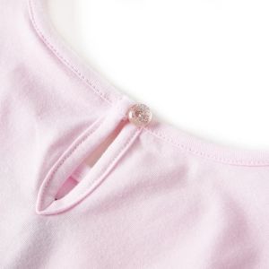 Детска рокля с волани, светлорозова, 104