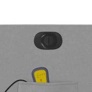 Електрически изправящ масажен реклайнер стол светлосив текстил