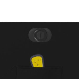 Електрически изправящ масажен реклайнер стол, черен, еко кожа