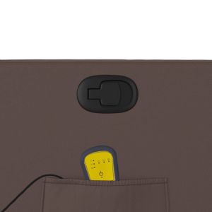 Изправящ масажен реклайнер стол, кафяв, изкуствена кожа