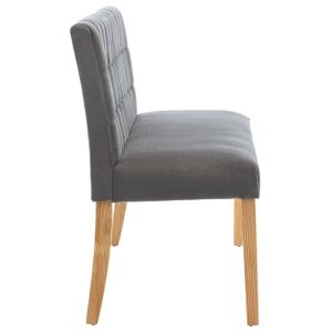 Пейка, 140 см, сива, кадифе