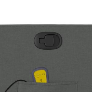 Изправящ масажен реклайнер стол,тъмносив, текстил