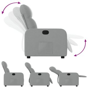 Реклайнер стол, светлосив, текстил