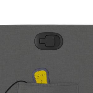 Масажен наклоняем стол, тъмносив, текстил