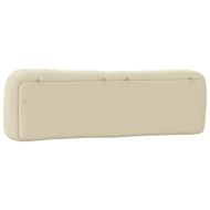 Мека табла за легло Hvar, кремава, 180 см, плат