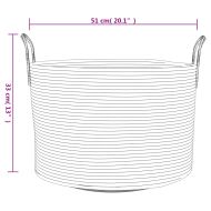 Кош за съхранение, сиво и бяло, Ø51x33 см, памук